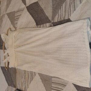 Fashion Nova Just Beautiful Textured Cream Sleeveless Skirt Set, Size: M, NWT